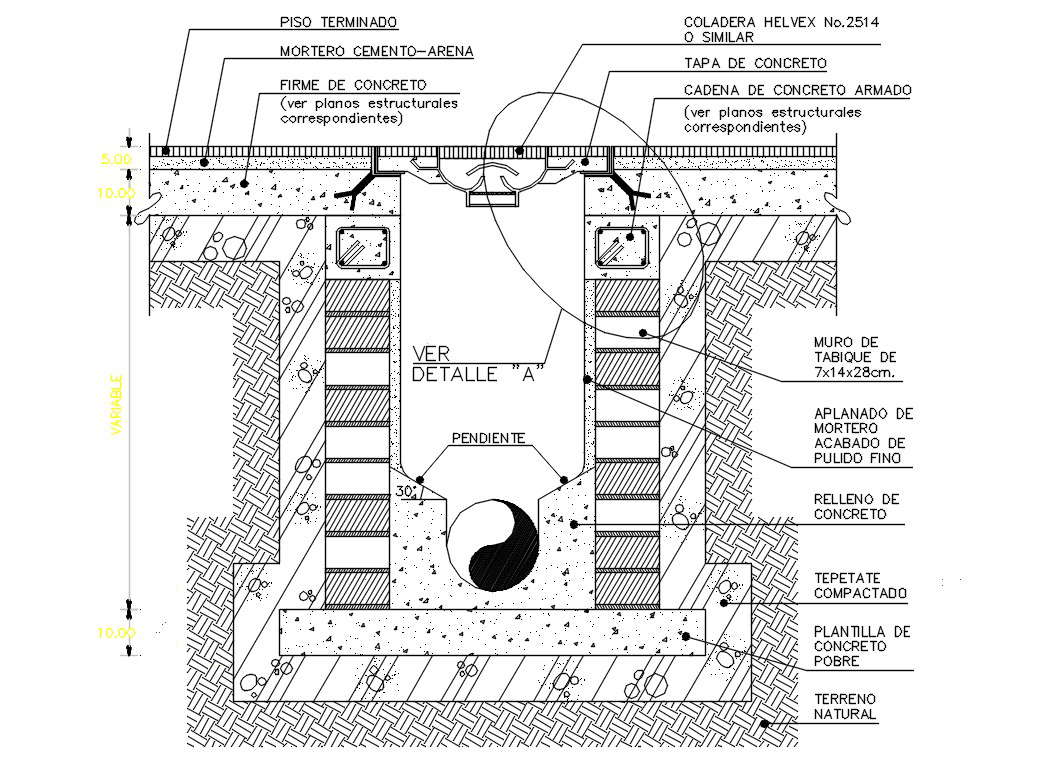 Water Drainage Plan DWG File Cadbull