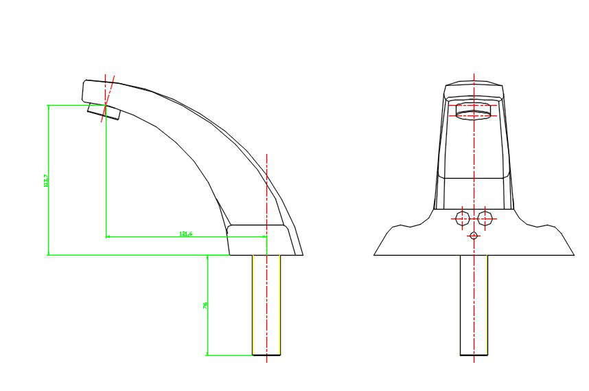 Water Tap Cad Block