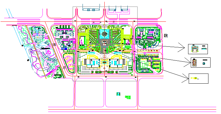 Water landscape construction conditions diagram design drawing - Cadbull