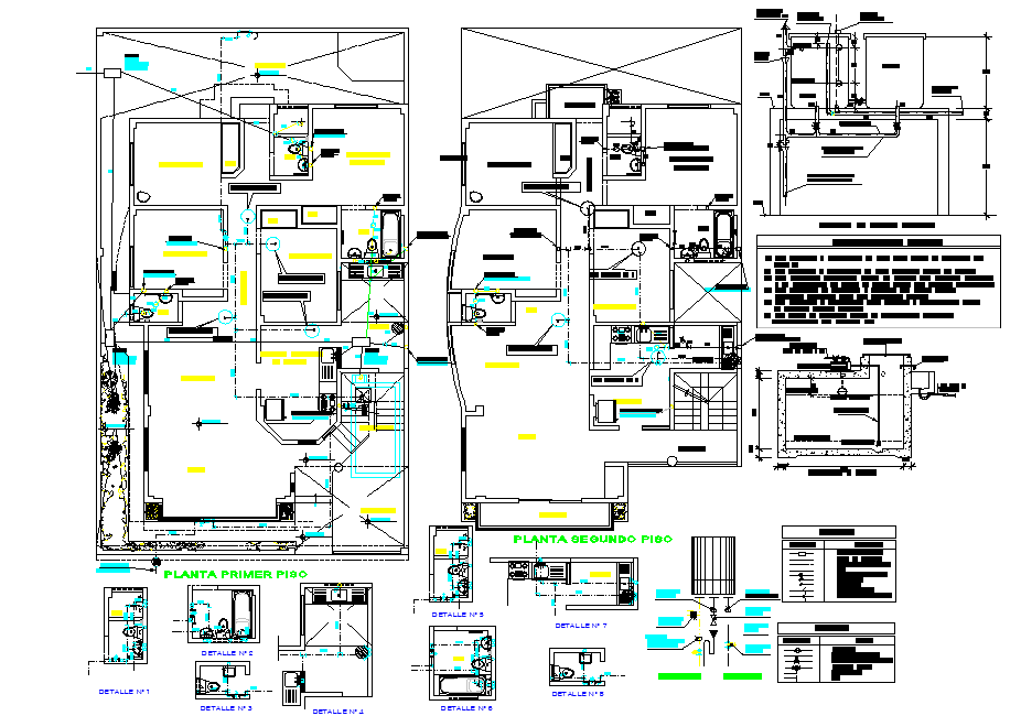 Water pipe line home plan detail dwg file - Cadbull