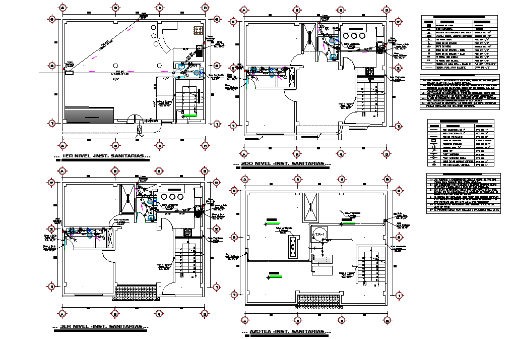 Water pipe line house plan detail dwg file - Cadbull