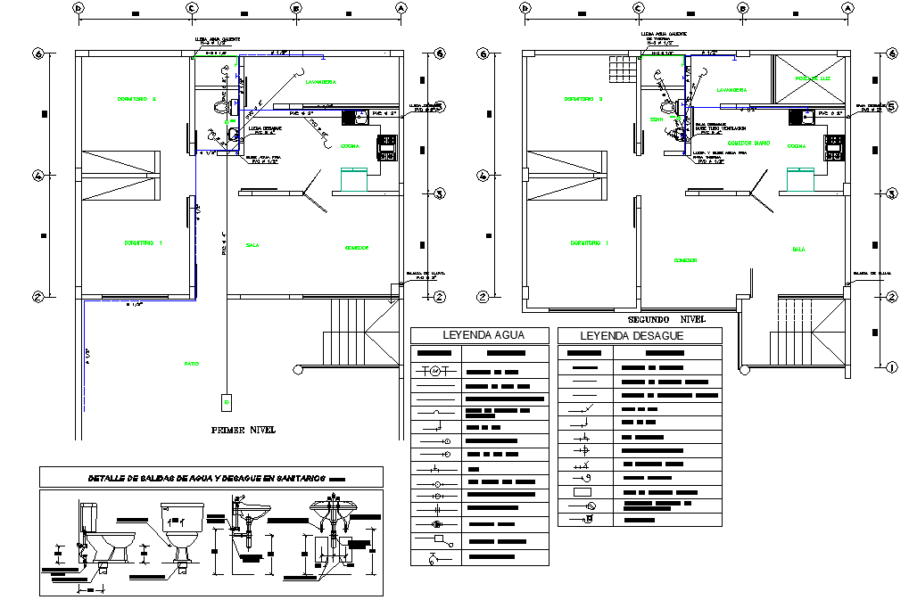 Water plumbing line autocad file - Cadbull