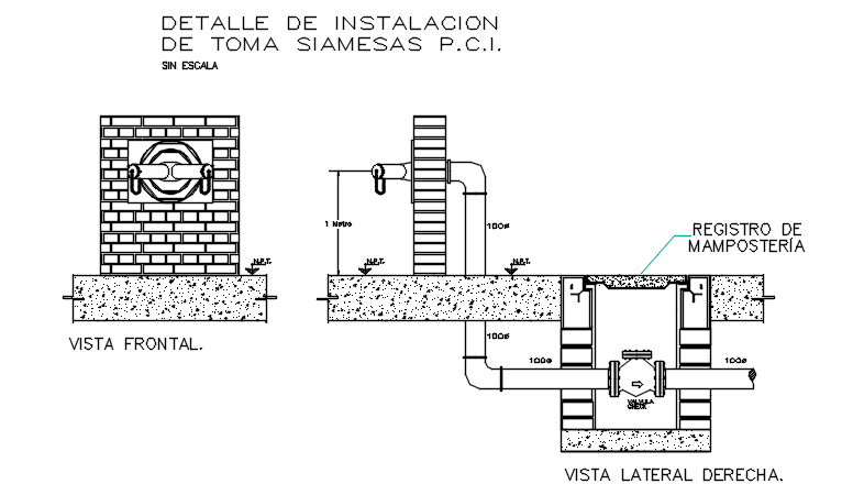 Water plumbing motor detail dwg file - Cadbull