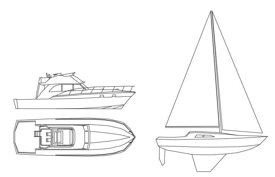 Speed Boat Elevation CAD blocks Free Download DWG File - Cadbull