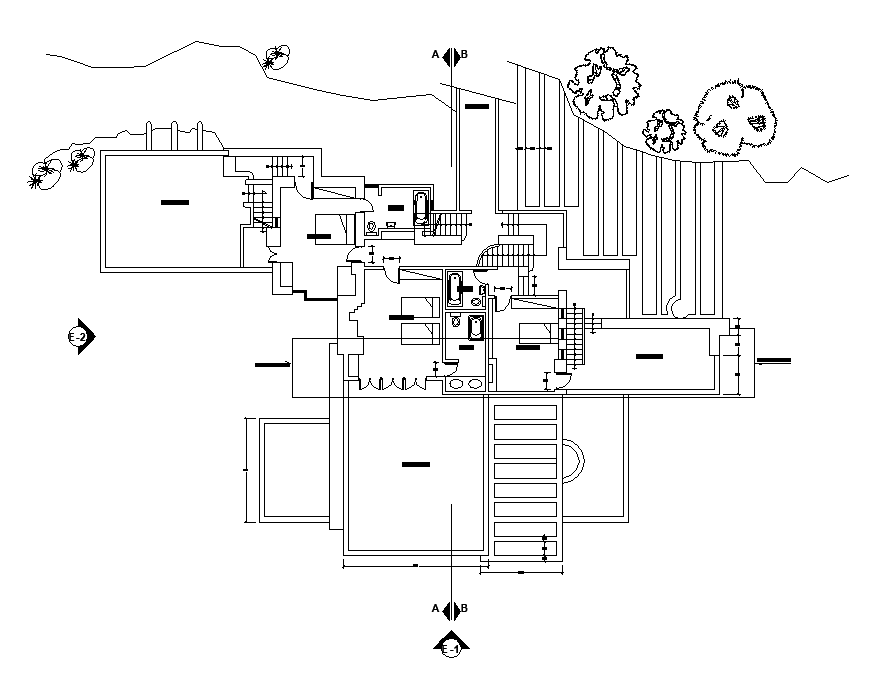 falling water cad drawings