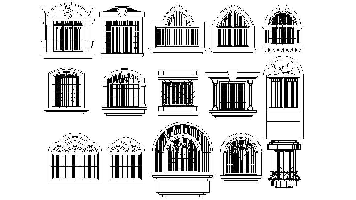 autocad metal sliding windows blocks free download