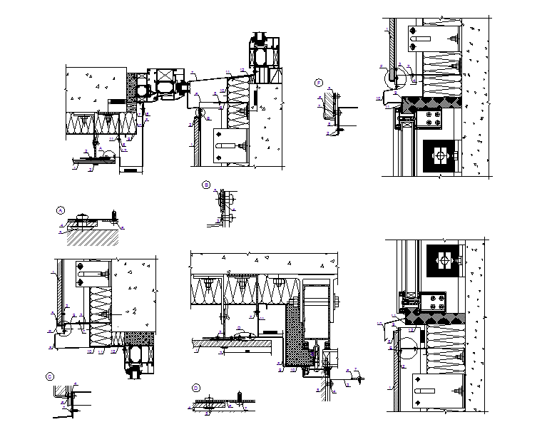 Window Sectional details - Cadbull