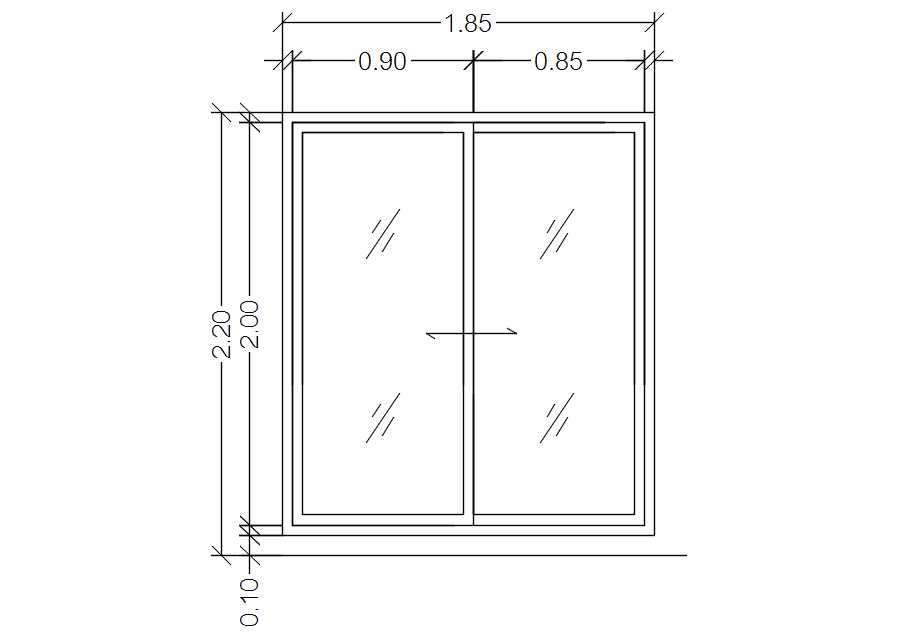 Window design with detail AutoCAD drawing, dwg file, CAD file - Cadbull