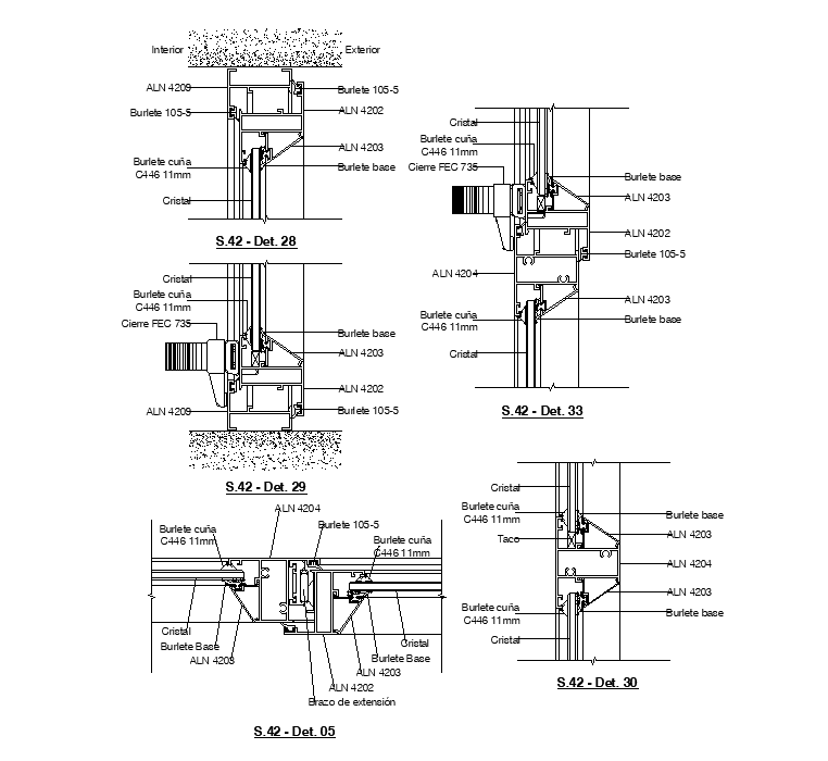 Window detail is separated in this 2d AutoCAD drawing file. Download ...