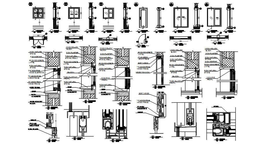 Window Detail Is Specified In This 2d AutoCAD Drawing File. Download ...