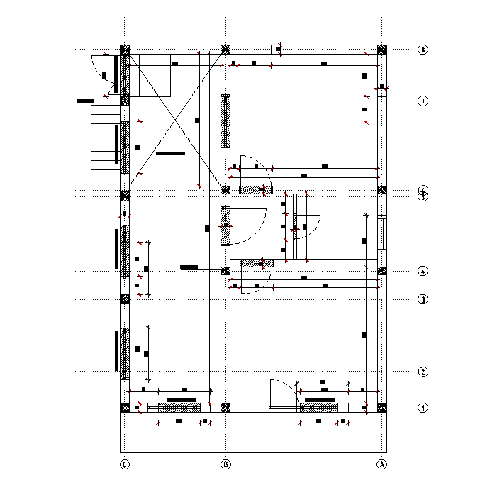 Window floor plan drawing presented in this AutoCAD file. Download this