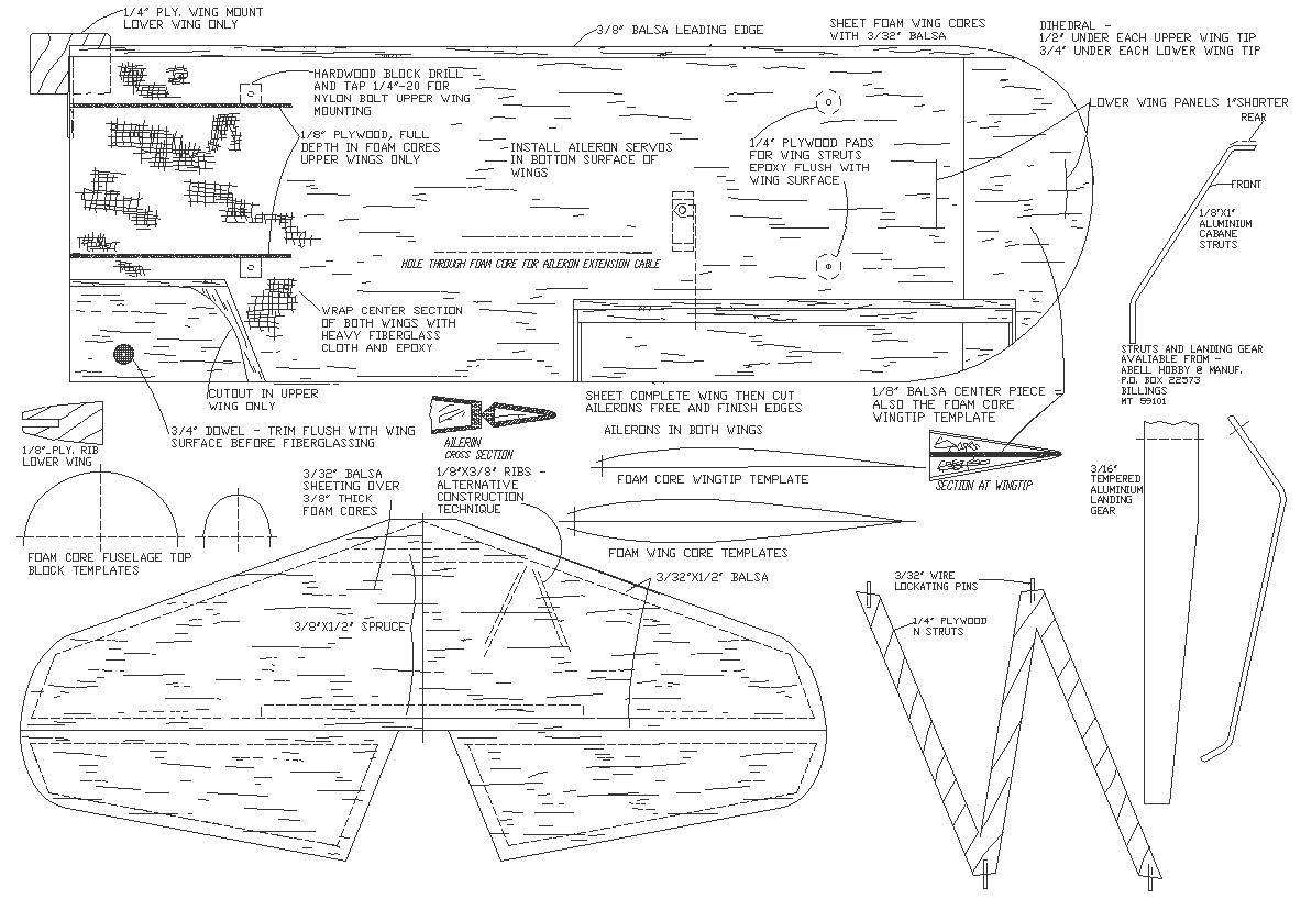 Wing design of airplane detail DXF AutoCAD drawing - Cadbull