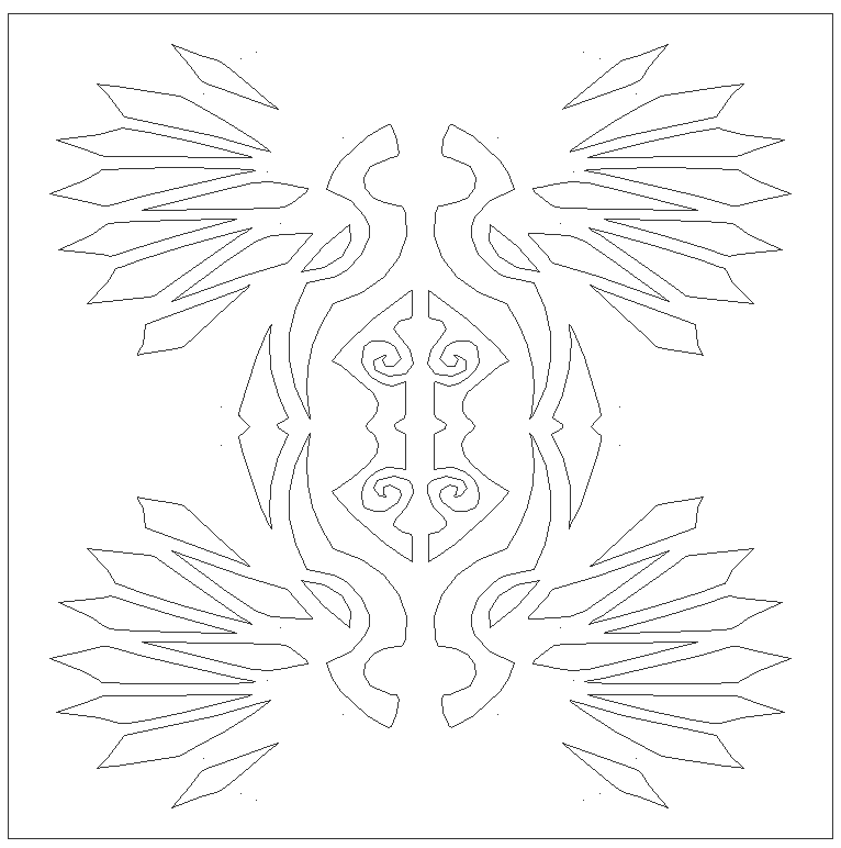 Wings decorative wooden panel laser cut design DWG autoCAD drawing ...