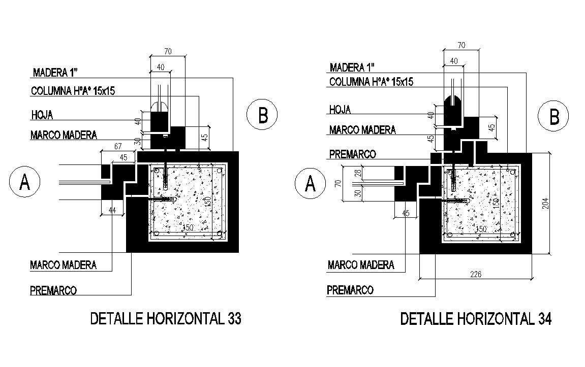 wood-paneling-over-concrete-column-wall-covering-detail-2d-view-autocad