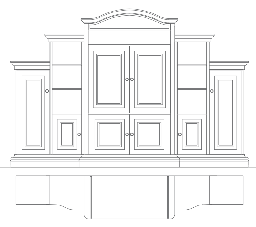 Wooden Cupboard Design In Cad Drawing In Dwg File Cadbull