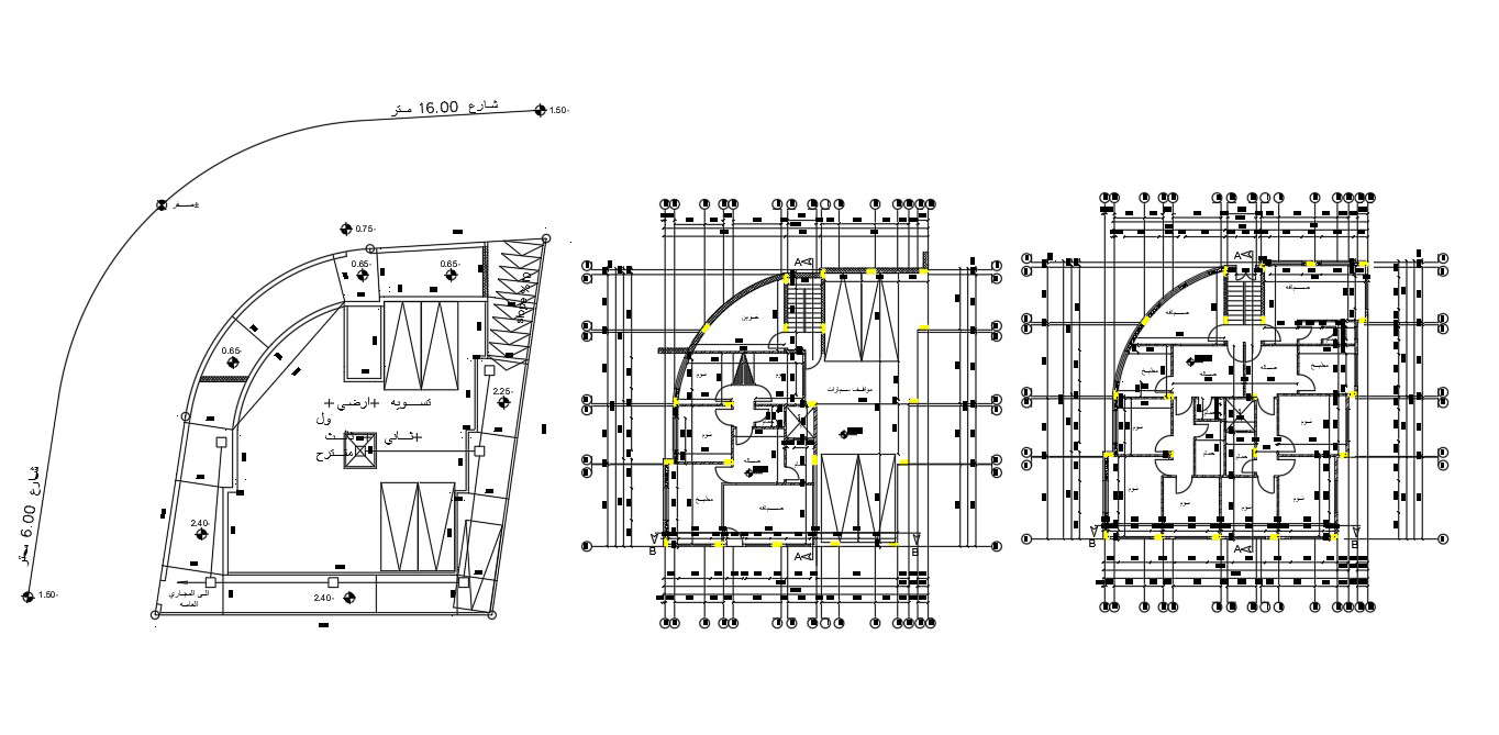 Working Apartment House Floor Plan DWG File - Cadbull