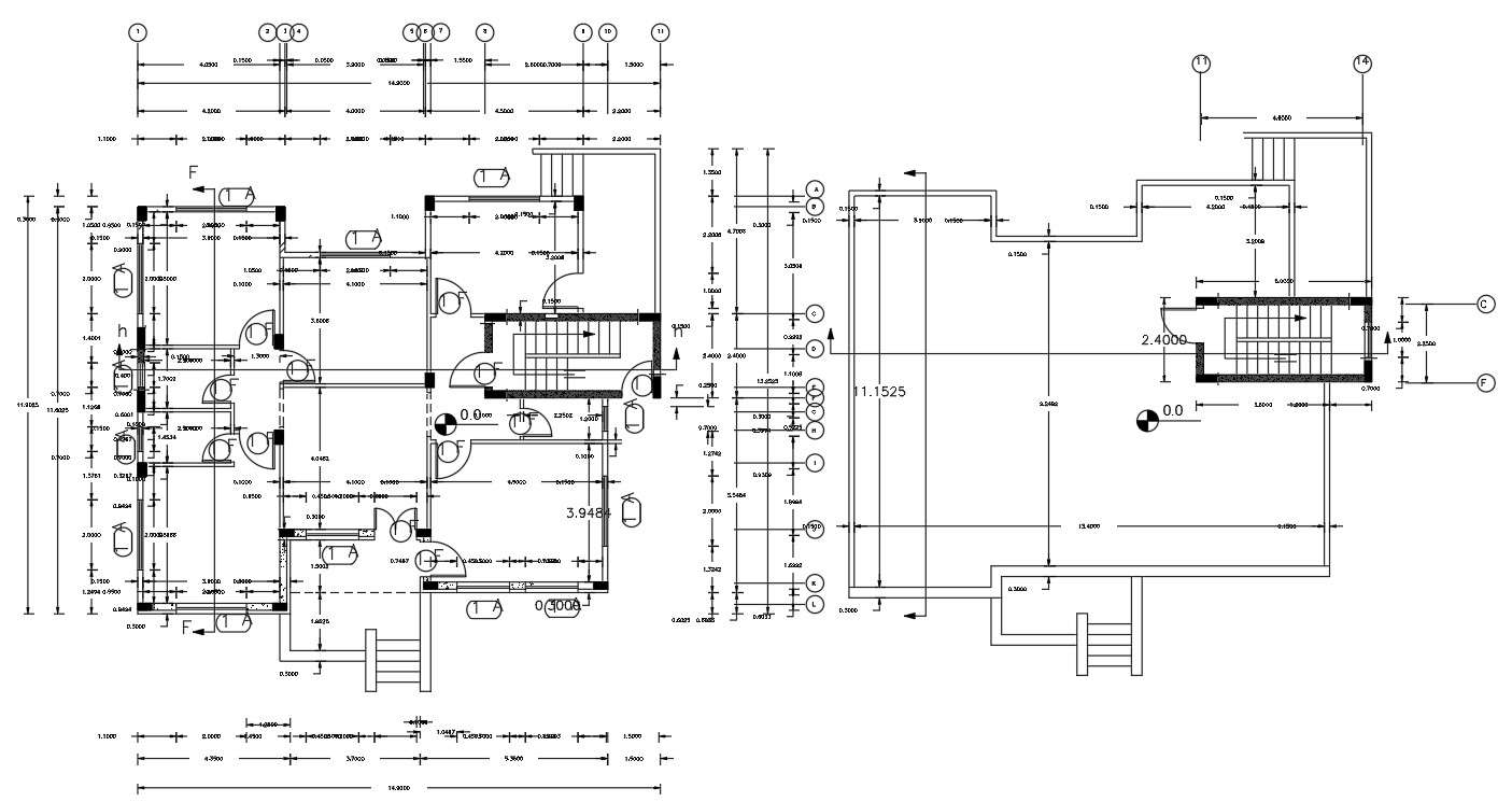 Three Floor Plans Of Commercial Building With Working Drawing AutoCAD File  - Cadbull