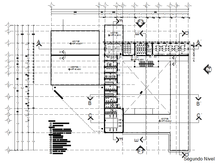 Working Layout commercial plan detail dwg file - Cadbull