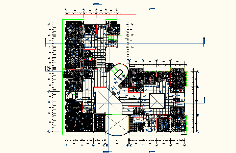 Working Office Plan Detail Dwg File - Cadbull