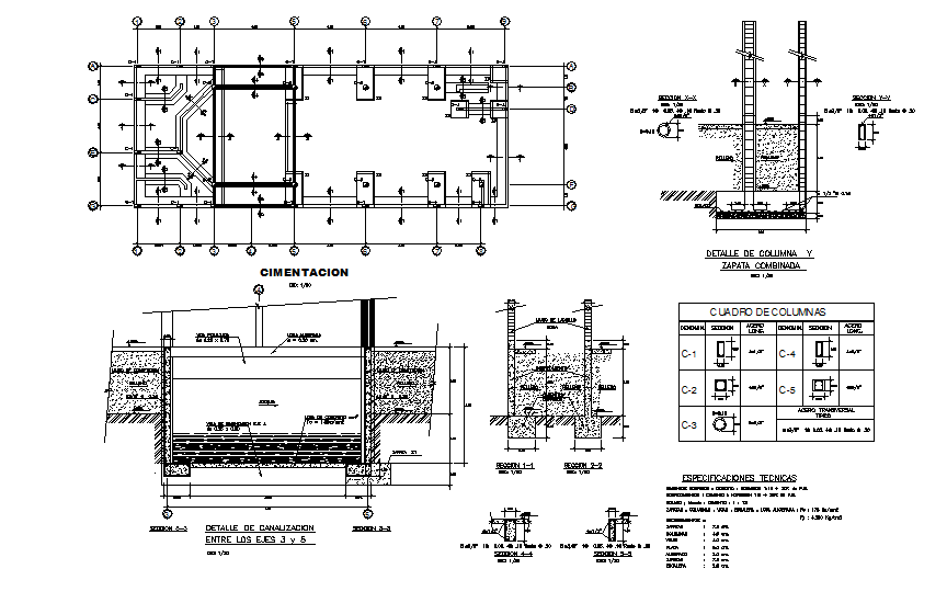 Working commercial plan detail dwg file - Cadbull