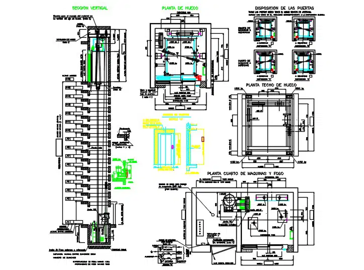 Download Free Elevator Drawing In DWG File - Cadbull