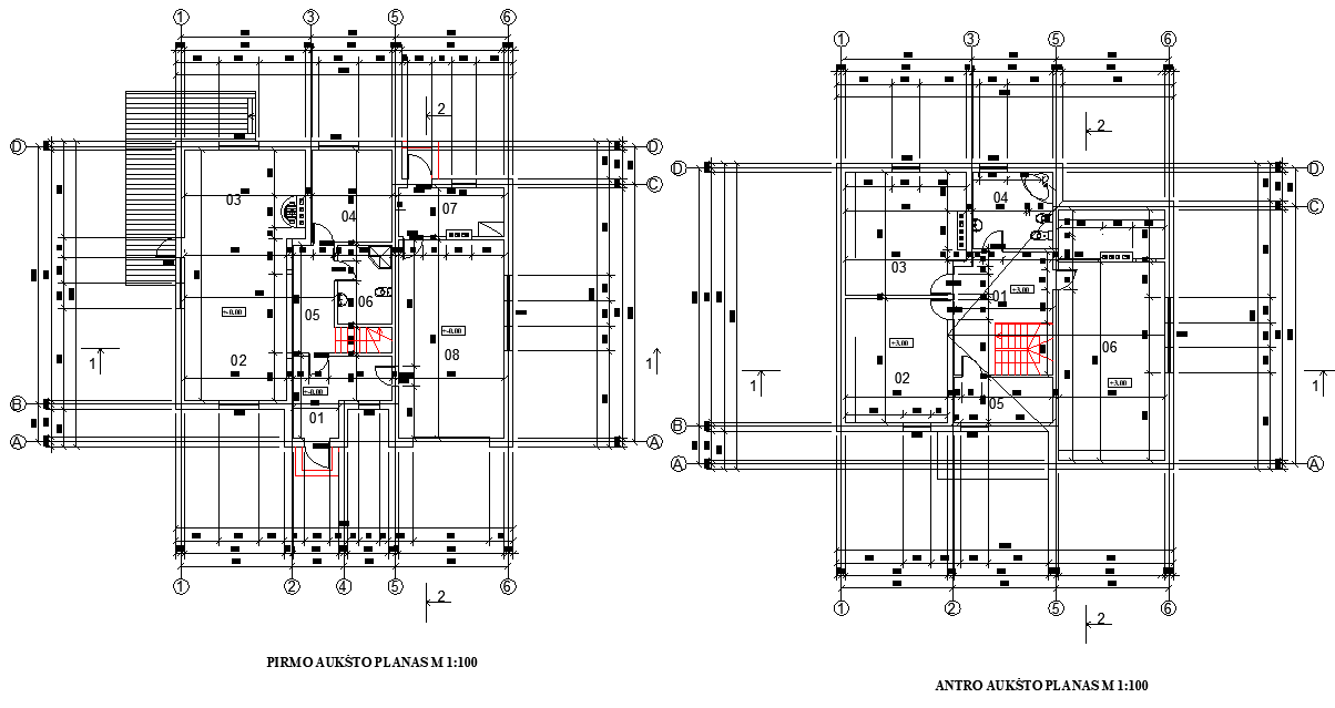 Working house plan detail dwg file - Cadbull