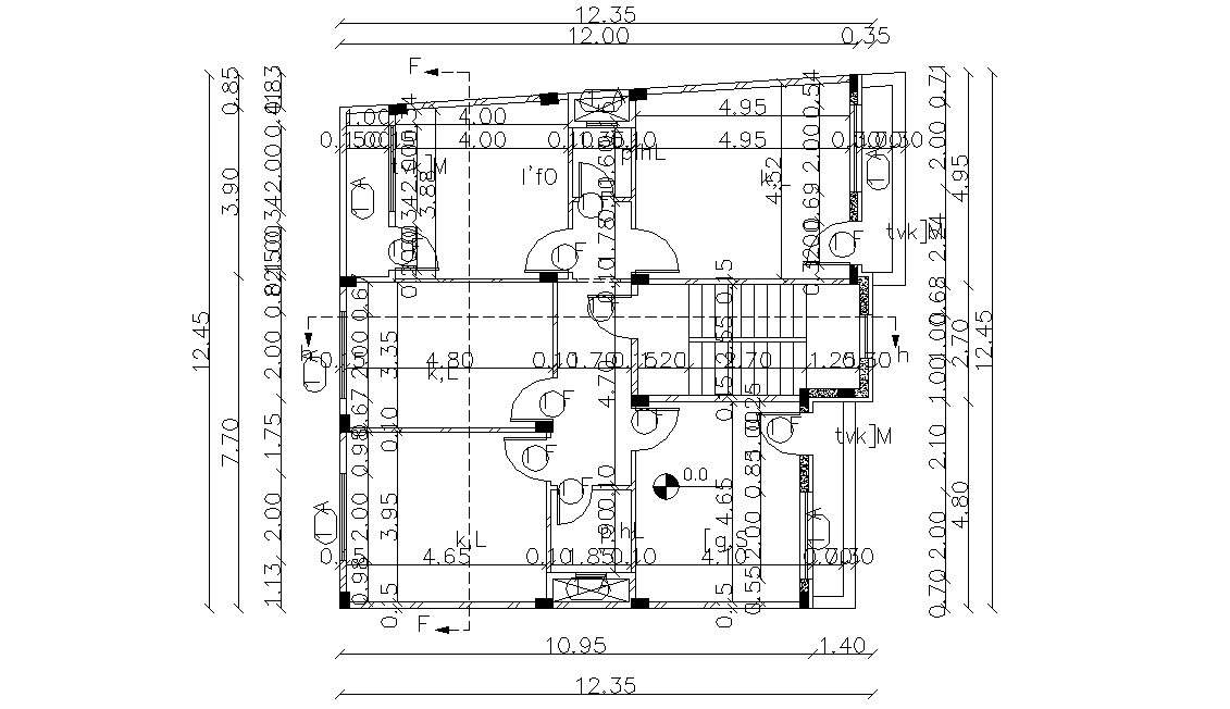 Working Drawing Plan Of Huge Bungalow Layout AutoCAD File - Cadbull