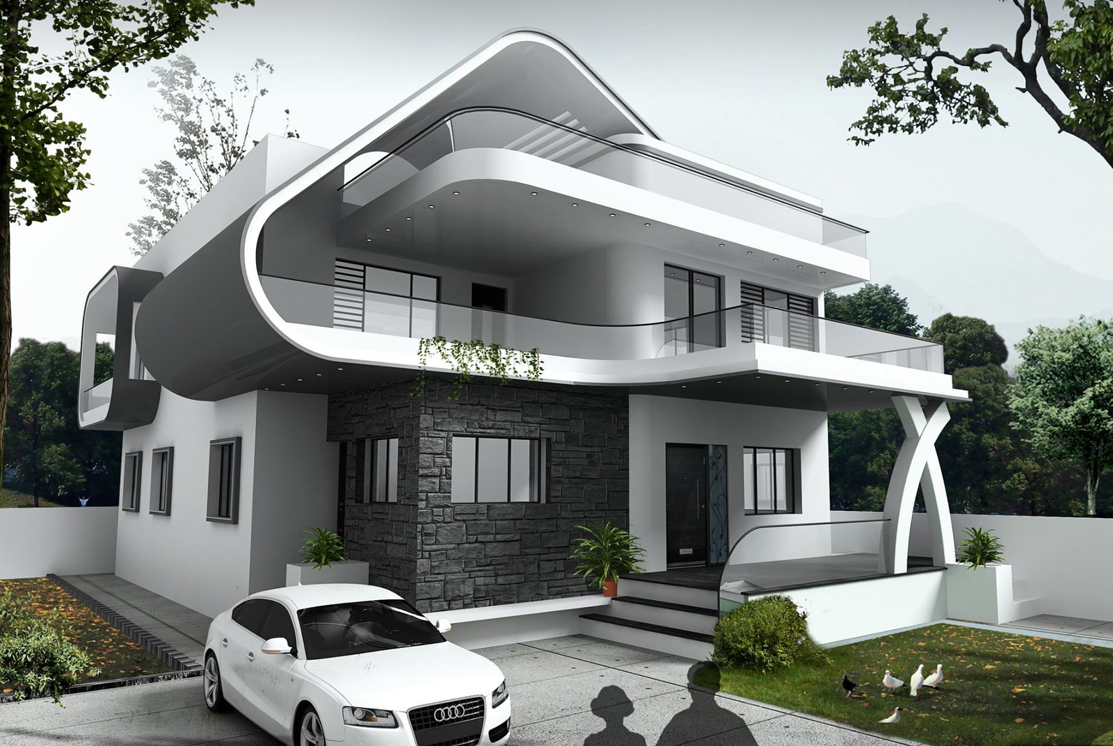 Modern Bungalow Design Cad Drawing Is Given In This Cad File Download 