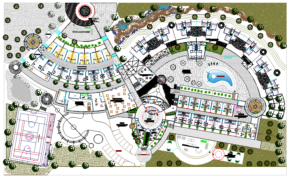 Hostel Floor Plan Detail - Cadbull