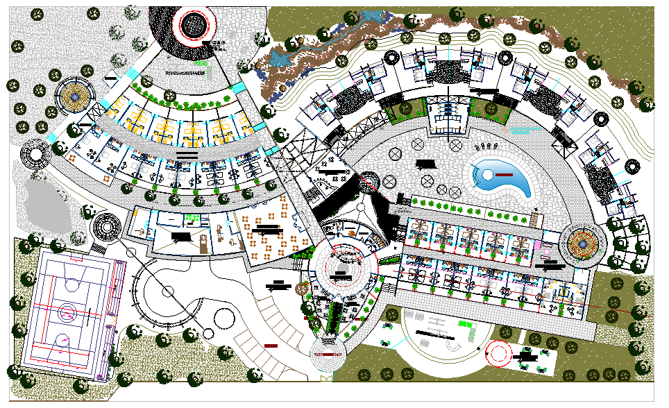 Hostel Floor Plan Detail Cadbull