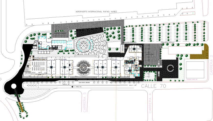 A Commercial building layout file - Cadbull