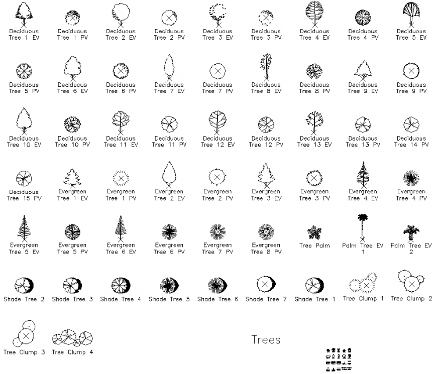 A tree plan detail dwg file. - Cadbull