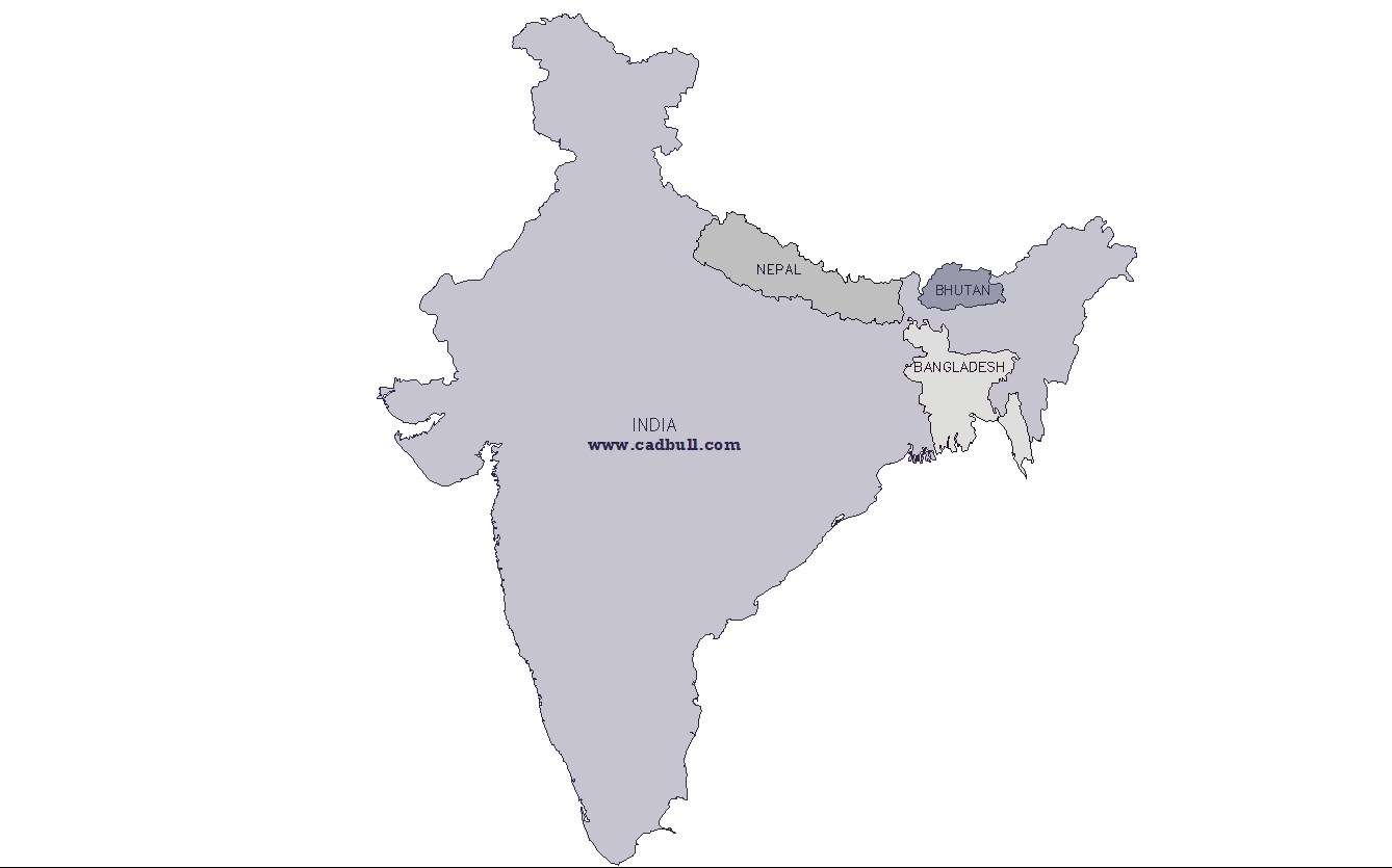 Map of india cad files - Cadbull