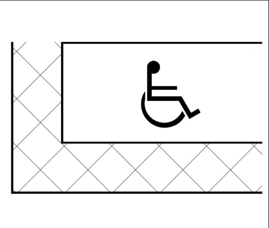 Accessible Single Car Parking Space Symbols Cad Block Details Dwg File Cadbull 0455