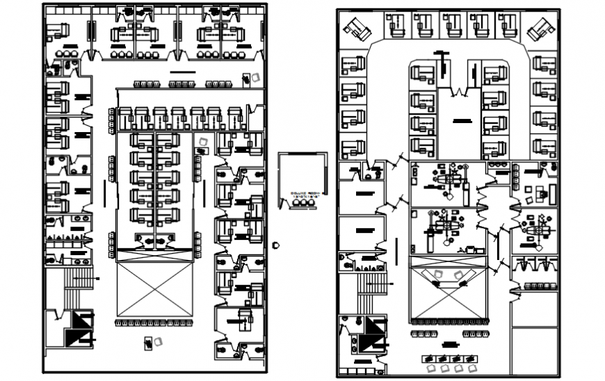 Admin Office Building Floor Distribution Layout Plan Drawing Details Dwg File Cadbull 7061