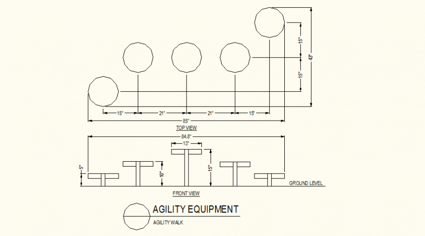 Agility walk detail autocad file - Cadbull