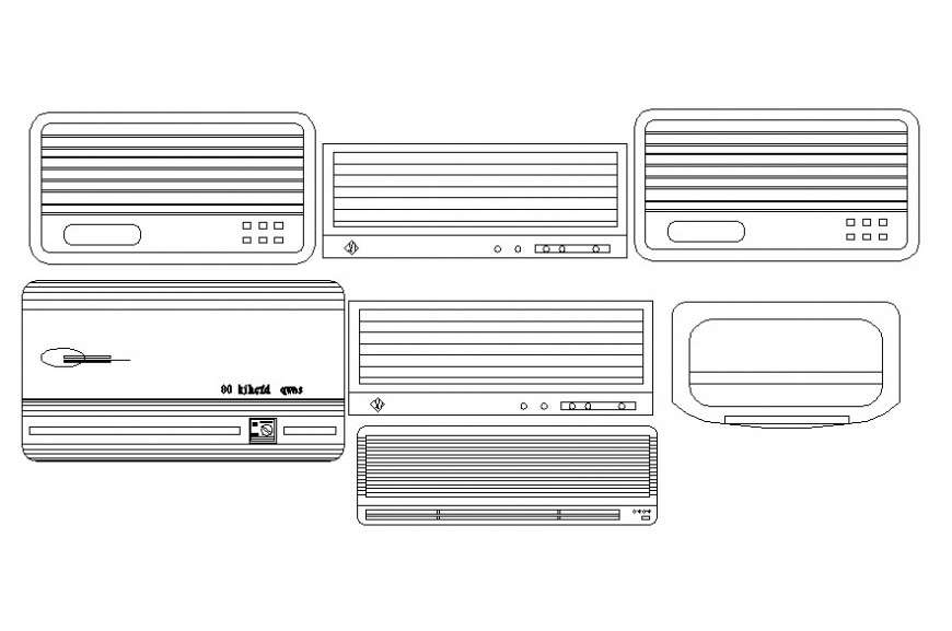 air conditioner cad blocks dwg file - Cadbull