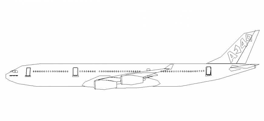 Airplane Block detail in autocad Detail - Cadbull