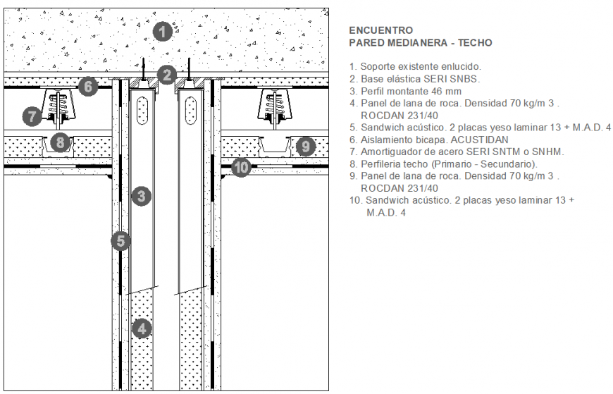 Aislamiente bitcap section plan autocad file - Cadbull