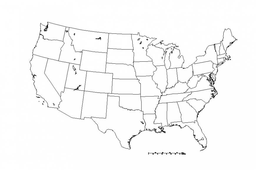 America united states Map Design - Cadbull