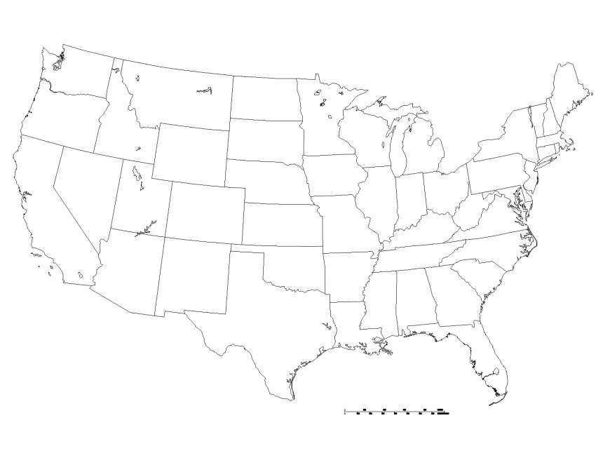 America united states map plan layout file - Cadbull