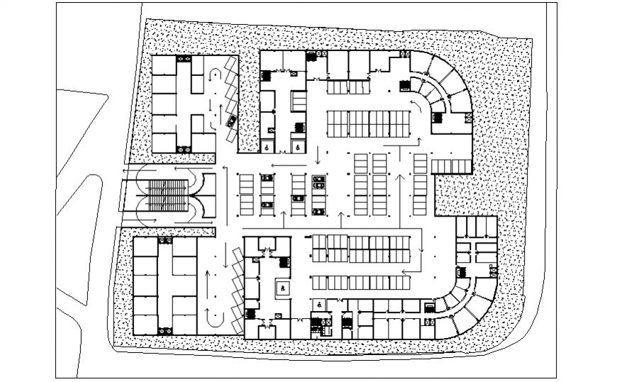 Modern Apartment Car Parking Plan with Luxury Interior Design