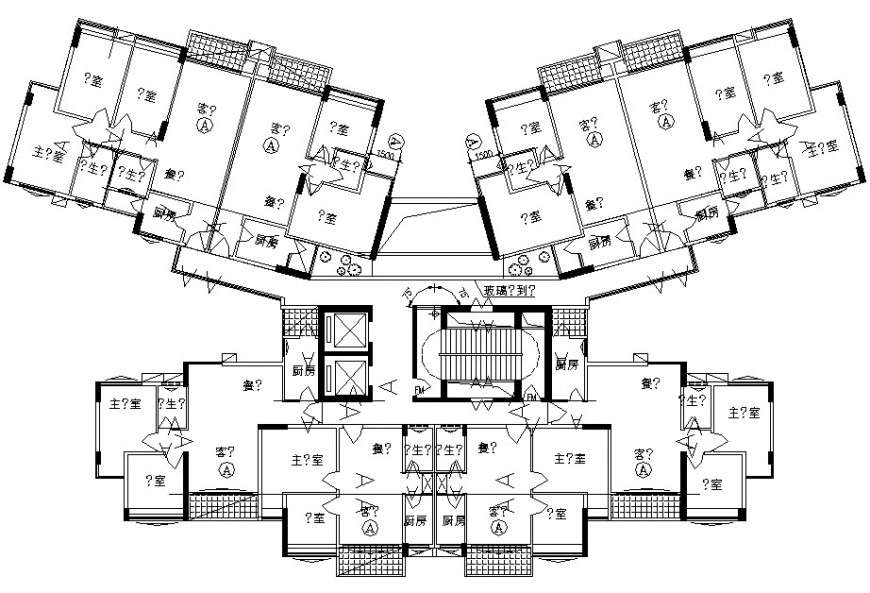 apartment layout plan cad file - Cadbull