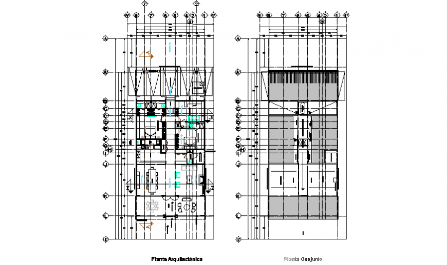 Architectural residential house project design drawing - Cadbull