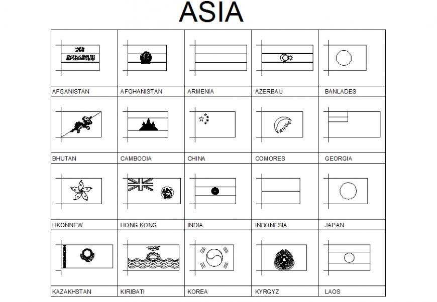 Asia Block Design in DWG file - Cadbull