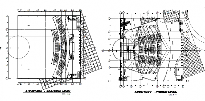 Auditorium insulation acoustic plan - Cadbull