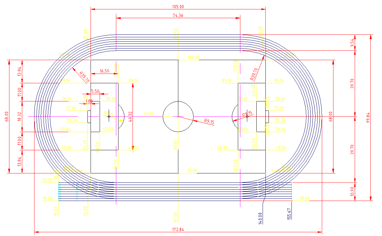 Stadium design cad drawing is given in this cad file. Download this 2d ...