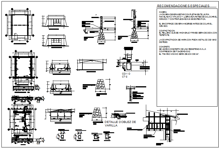 Structure drawing of Foundation - Cadbull