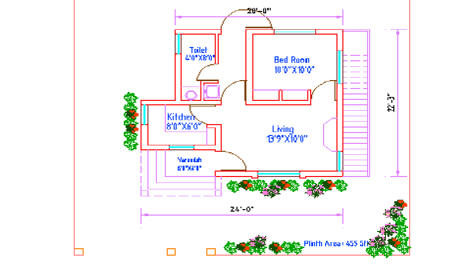 A single floor normal house cad drawing is given in this cad file ...