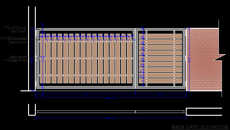 Main Gate Cad Drawings Are Given In This Cad File Dow - vrogue.co